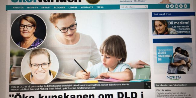 Bild från debattartikel Skolvärlden